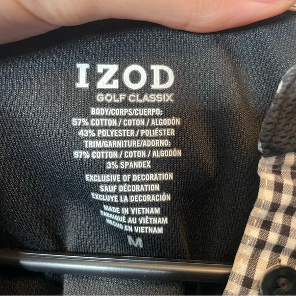 IZOD Black Women's short sleeve Polo Shirt size medium - Picture 5 of 8